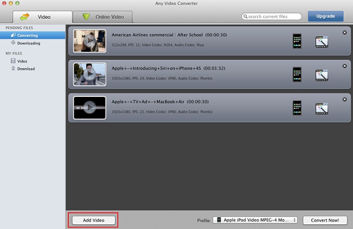 how to convert an avi file to mp4 on mac